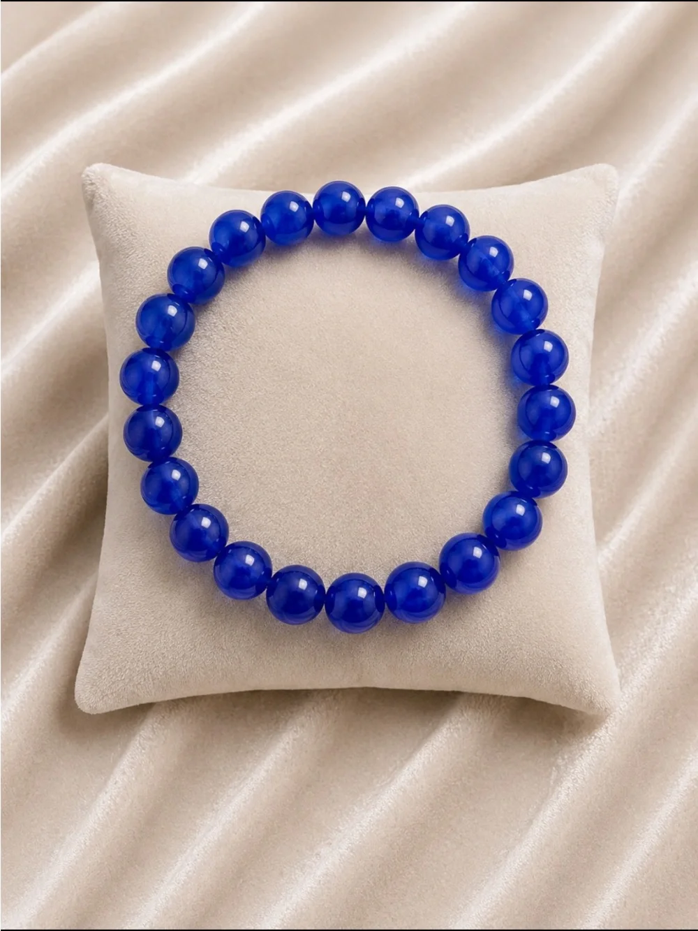 Cobalt Blue Beaded Stretch Bracelet – Bold & Beautiful